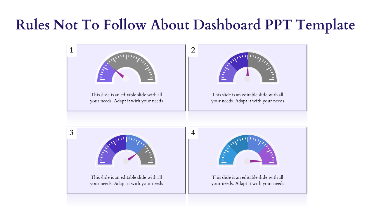 Amazing Dashboard PPT Template Slide Design With Meter